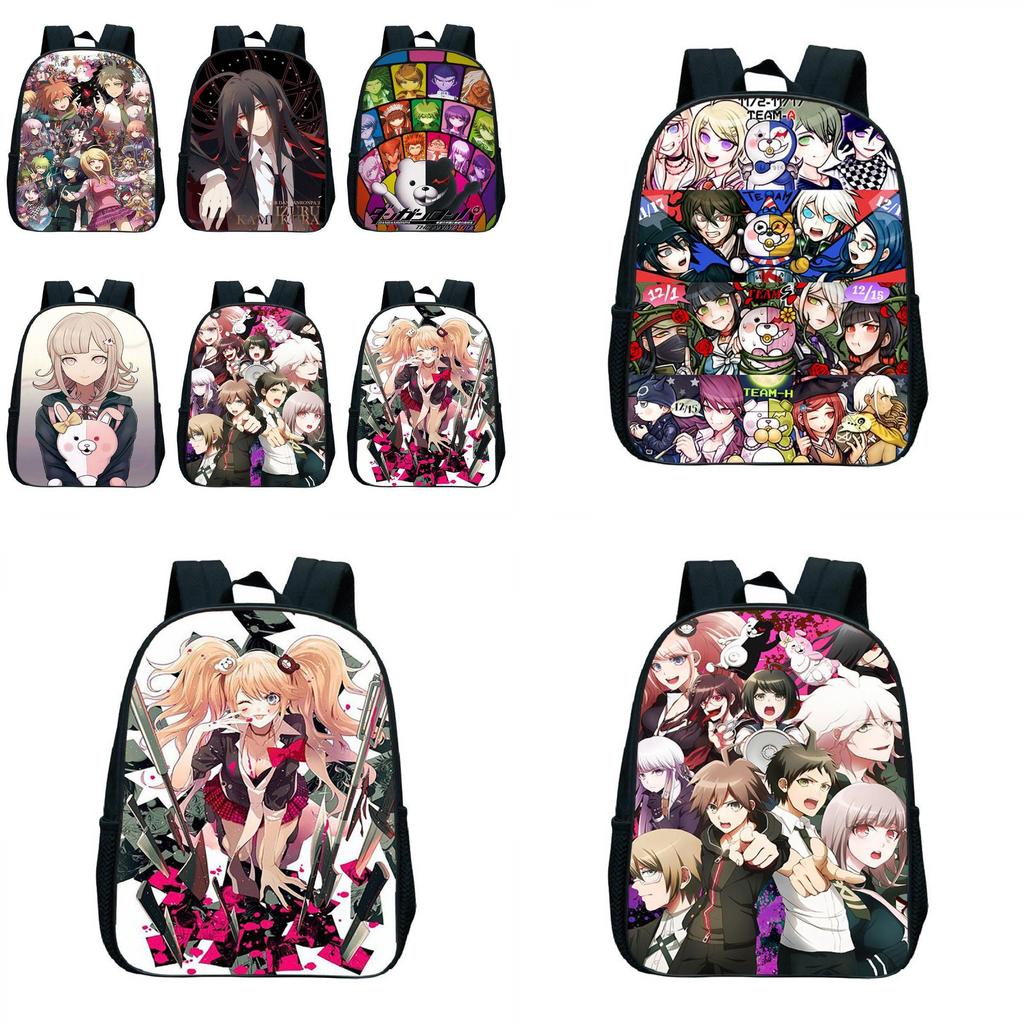 Sac à dos imprimé anime Danganronpa Imperméable Grande capacité Léger Portable Parfait pour l'école et les voyages