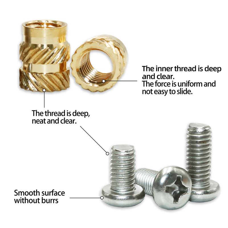 Wärmeeinsatzmutter Edelstahlschraube TS100 Lötkolbenspitze Einsatz Innengewinde Kopf Messing Heißschmelzeinsatz Muttern Bolzen Einsetzen