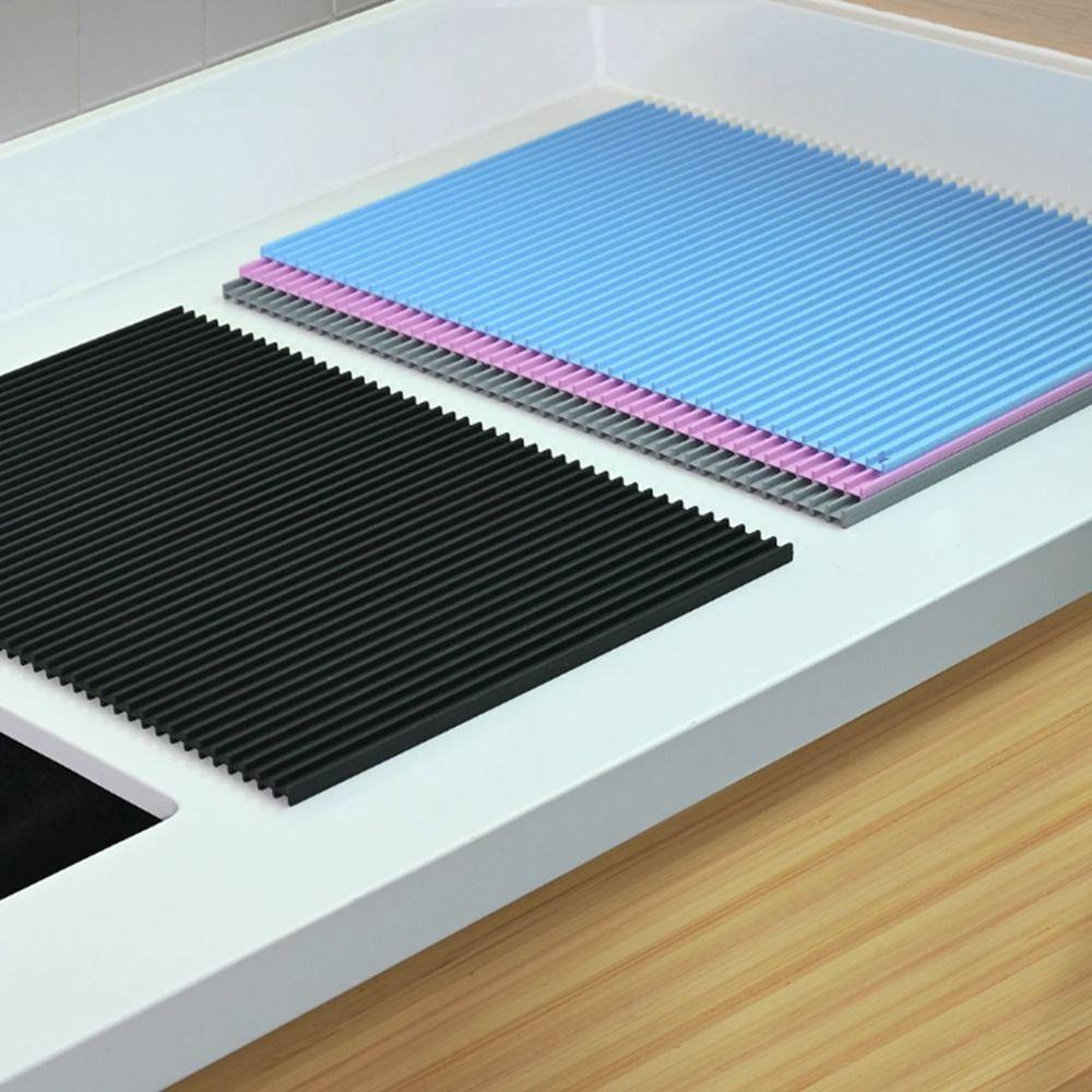 Food Grade Silicone Kitchen Mat Roll Up Insulation Placemat Countertop Use