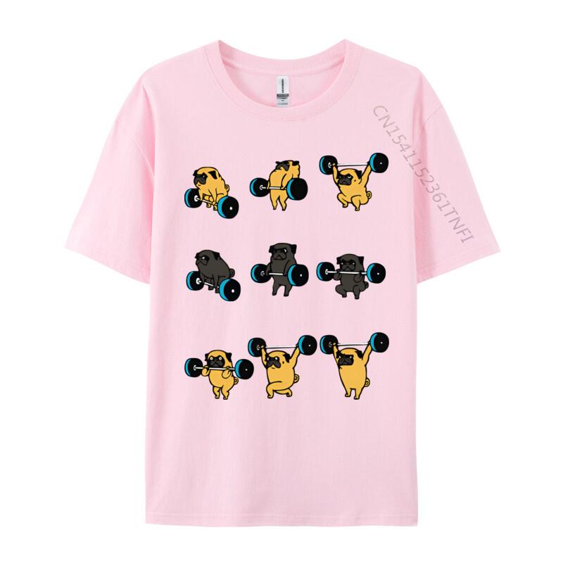 2024 New T Shirt Lifting Pugs Vintage Tshirt Unisex Cotton Tshirts Anime Printed Tee Shirts Oversized T Shirt Unisex