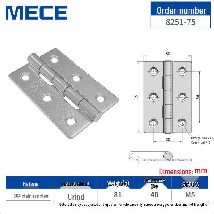 304 Stainless Steel Thickened Cabinet & Wooden Door Hinges