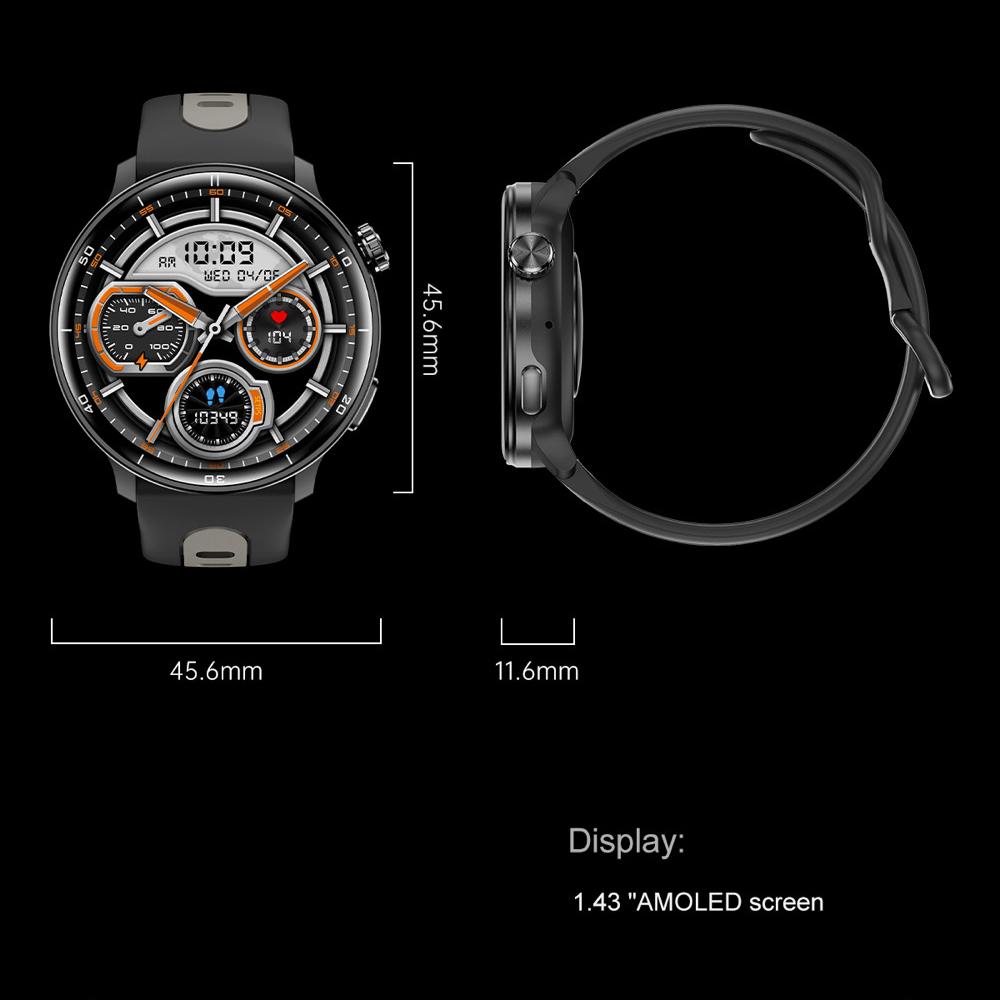 Altitude Pressure GPS Smart Watch Men Women  Display Compass Waterproof Outdoor Sports BT Call Smartwatch Health Detection