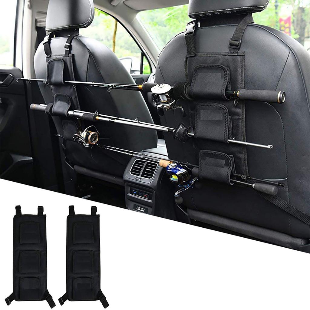 2pcs Car Fishing Rod Holders Oxford Cloth Multifunctional Hanging Fishing Pole Storage Rack For Suv Truck Van