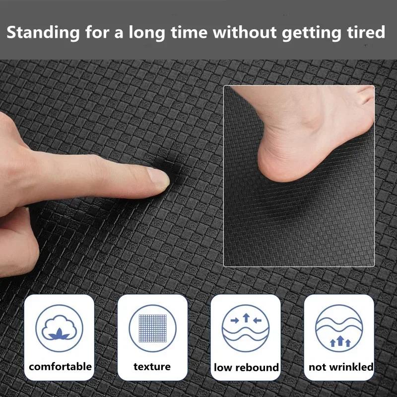 PVC Waschbare Küchenmatte Grau Vinyl Rutschfester Teppich Wasserdicht Ölbeständig Langer Teppich Für Boden Balkon Waschküche Eingang Fußmatte