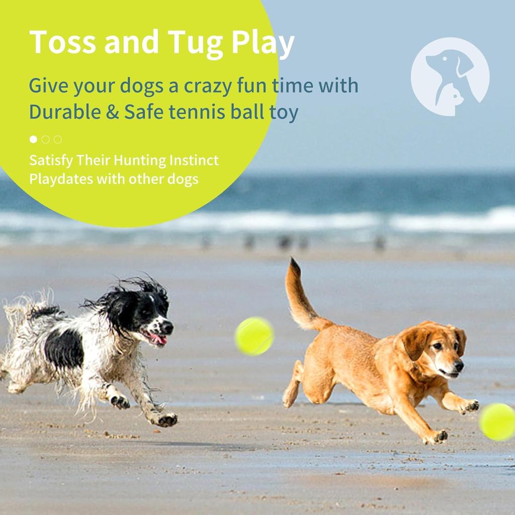 susu & wuwu Tennis Ball for Dog,Giant Large Tennis Ball for Outdoor Play Dogs, 4 inch Big Tennis Ball Dog Toy for Pet Birthday Gifts, Dog Toy Balls