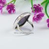 925 Sterling Silver Purple Turquoise Ring, Rectangle Copper Turquoise Gemstone