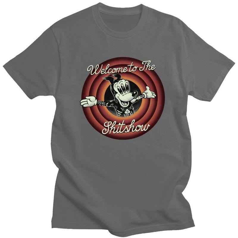 Custom Fashion Welcome To The Shitshow T Shirt Men Short Sleeve Tshirt Casual Tee 100 Cotton Oversized Tshirts Merchandise