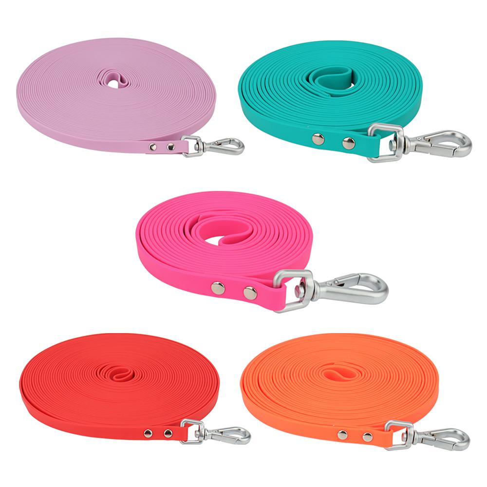 PVC Long Dog Leashes Cat Traction Lead Rope Candy Color Outdoor Short Pet Leash Blue Rose Red Yellow