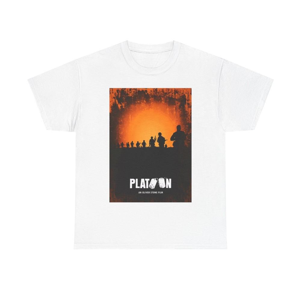 

Platoon Tshirt Vintage 80s Military Movie retro Unisex Heavy Cotton Tee Unisex T-Shirt XXXXL