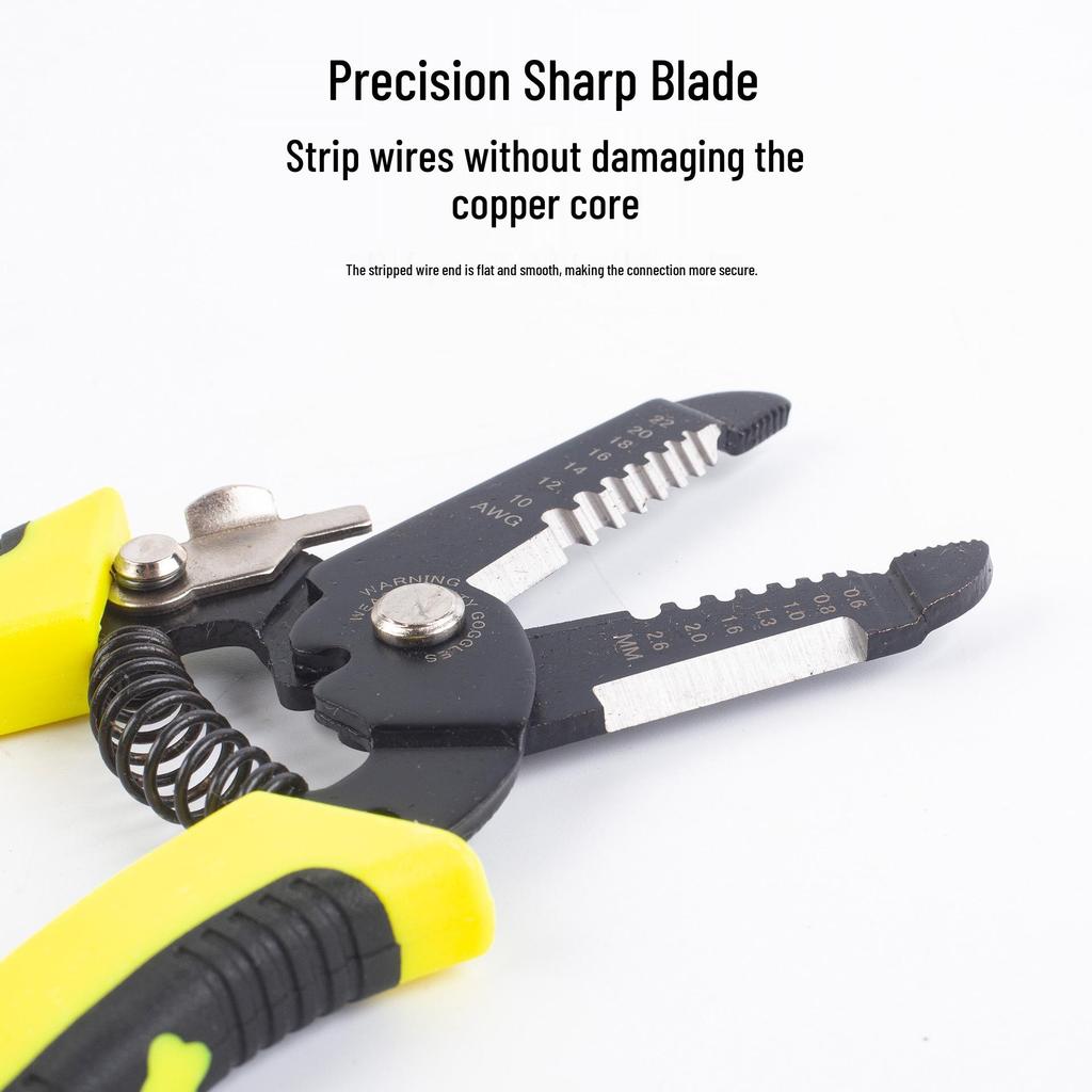Electrician's Multi-Functional Wire Stripper, Crimper & Cutter Pliers for Household Circuit Repair