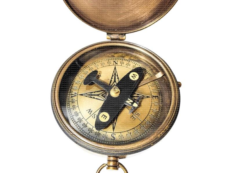 Poem Flight Compass, Paper Weight Pocket Compass, Desk Compass, Nautical Decor Handmade, Gifts For Dad, Retirement Gift, Christmas Decor