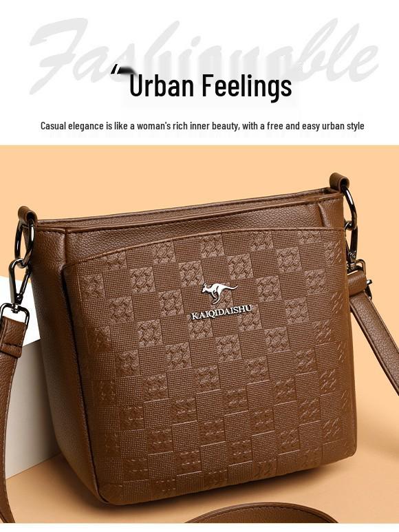 

2025 New Women s Large Capacity Handbag - Versatile Crossbody Bag for Moms 27 cm Length, 16 cm Height, 9 cm Depth кавовий