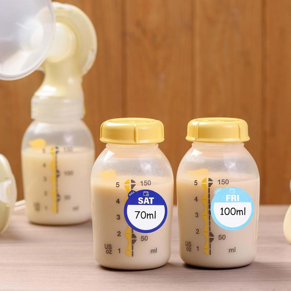 3500pcs Removable Days of The Week Stickers Round, from Monday To Sunday Food Label Weekday Stickers Dissolvable Food Tab Tag Waterproof Expiration