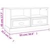 TV Cabinet Black 93 X 35.5 X 45 Cm Particleboard