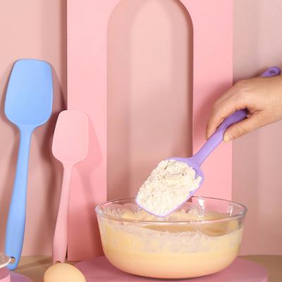 Non-Stick Silicone Spatula with Hanging Hole Non-Slip Handle Heat Resistant Flexible Scraper Baking Mixing Tool Dishwasher Safe BPA-Free Butter