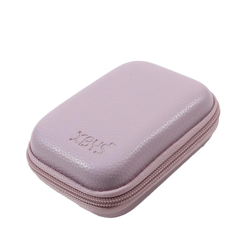 Portable Storage Case Mini Hard Shell Digital Gadgets Storage Bag Leather Earphone Charger Case Data Cable U Disk Organizer Case