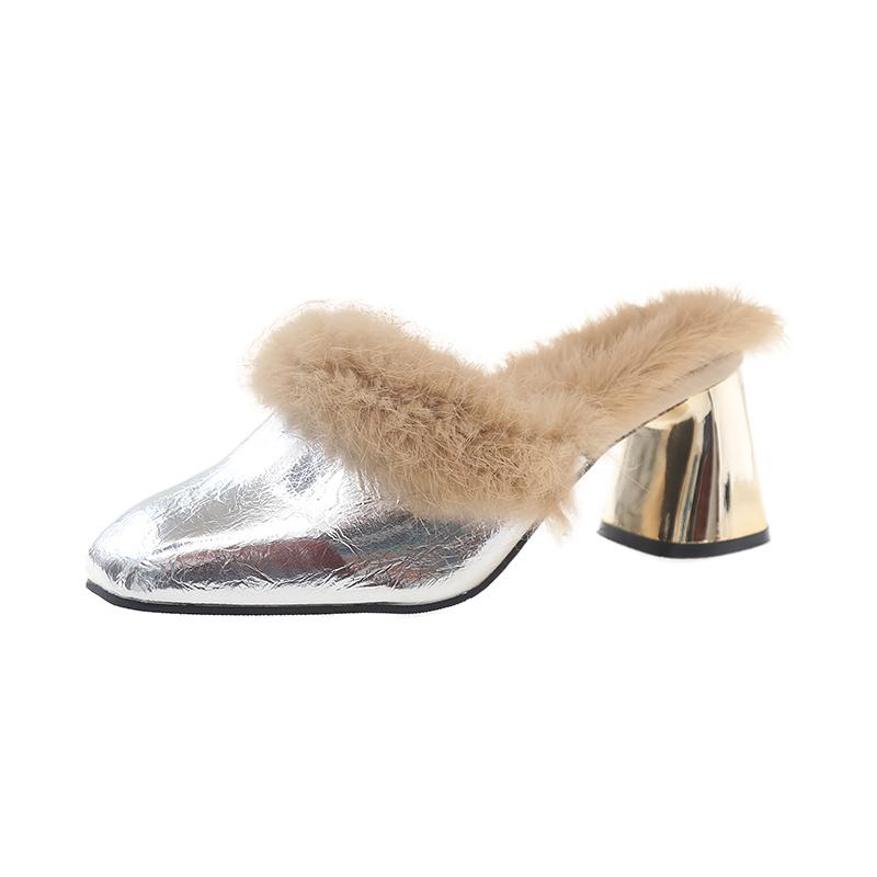 Fur Women Flats Cotton Boots Pointed Toe Suede Warm Shoes Designer Snow Boots Short Plush Walking Sexy Lady Shoes