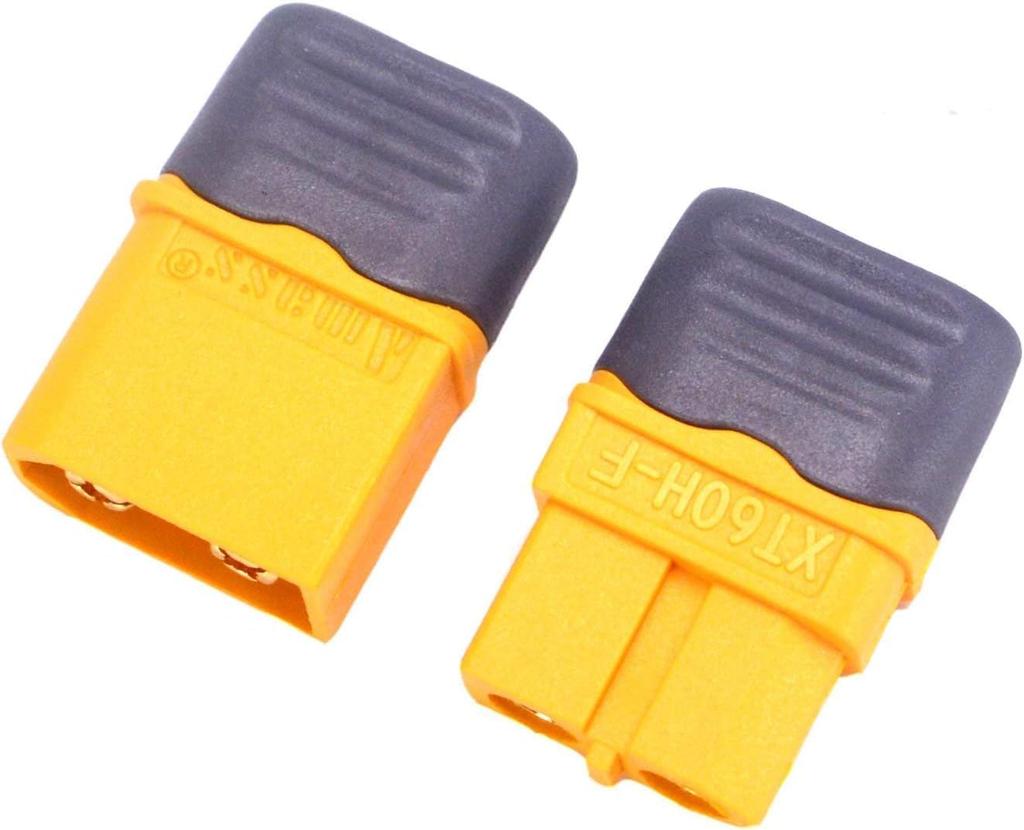 15PCS XT60 / XT60H Male and Female Connector Set with Housing Cover | For LiPo Batteries and FPV Drones | Yellow Color