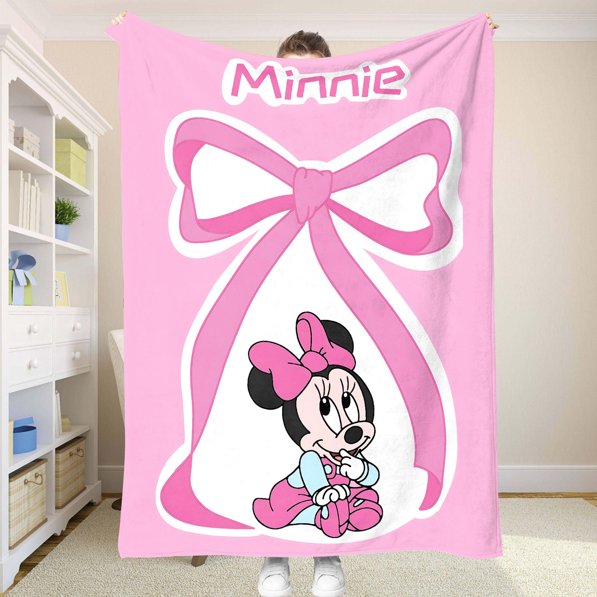 

Sofa Blankets for Bed Pink Mickey Mouse Anime Blanket Summer Comforter Home and Decoration Bedspread the Cooling Bedspreads Baby 75cmx90cm
