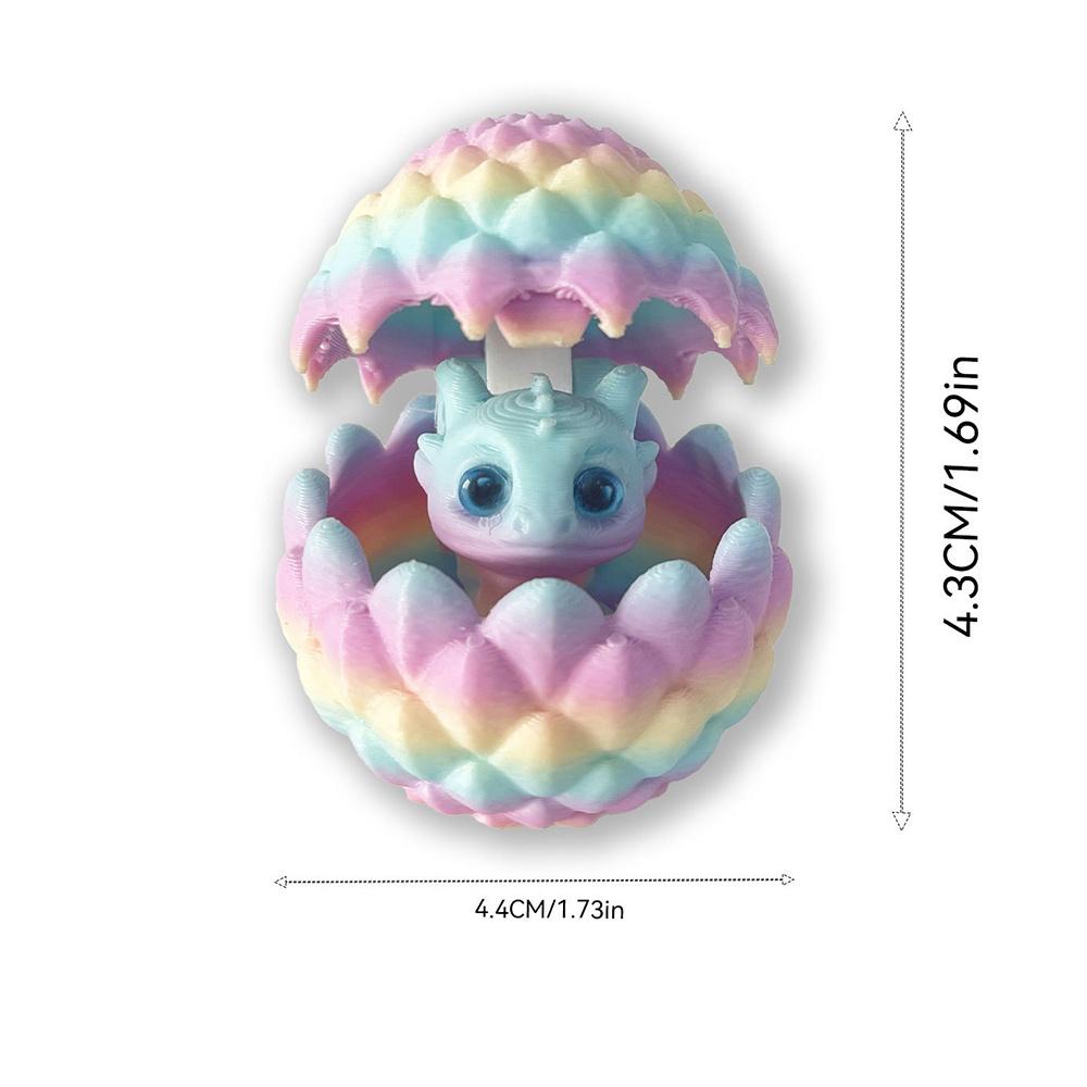 Ornament Decorativ Imprimat 3D Ou de Dragon cu Dragon Mic în Interior, Potrivit pentru Mobilier și Decor de Birou pentru Acasă Crăciun