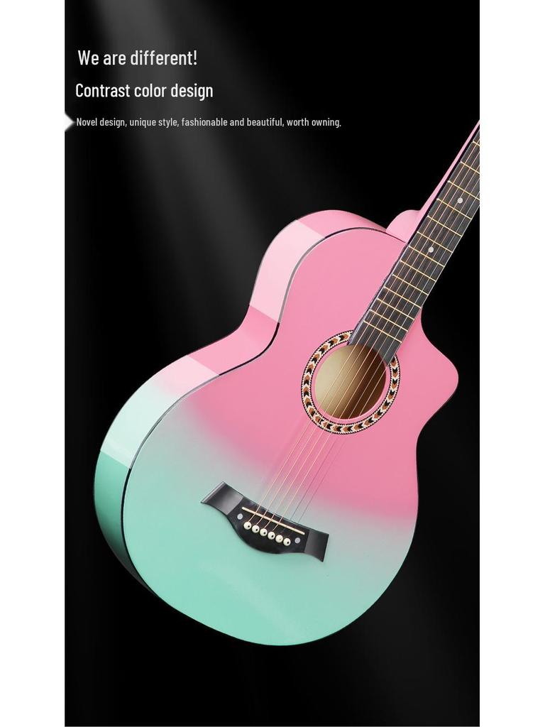 38-Inch Gradient Acoustic Wooden Guitar for Beginners