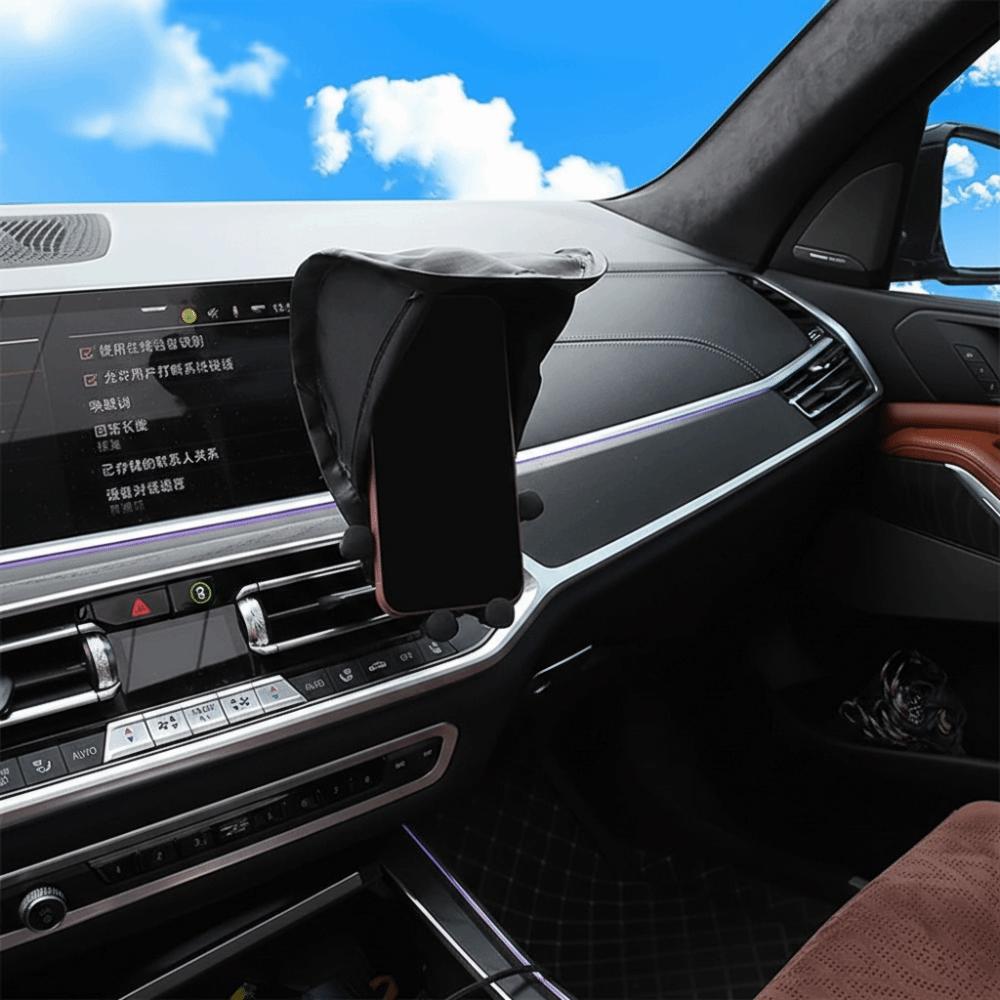 Adjustable Angle Phone Umbrella Silver-Coated Fabric Car Phone Holder  Rain Protection