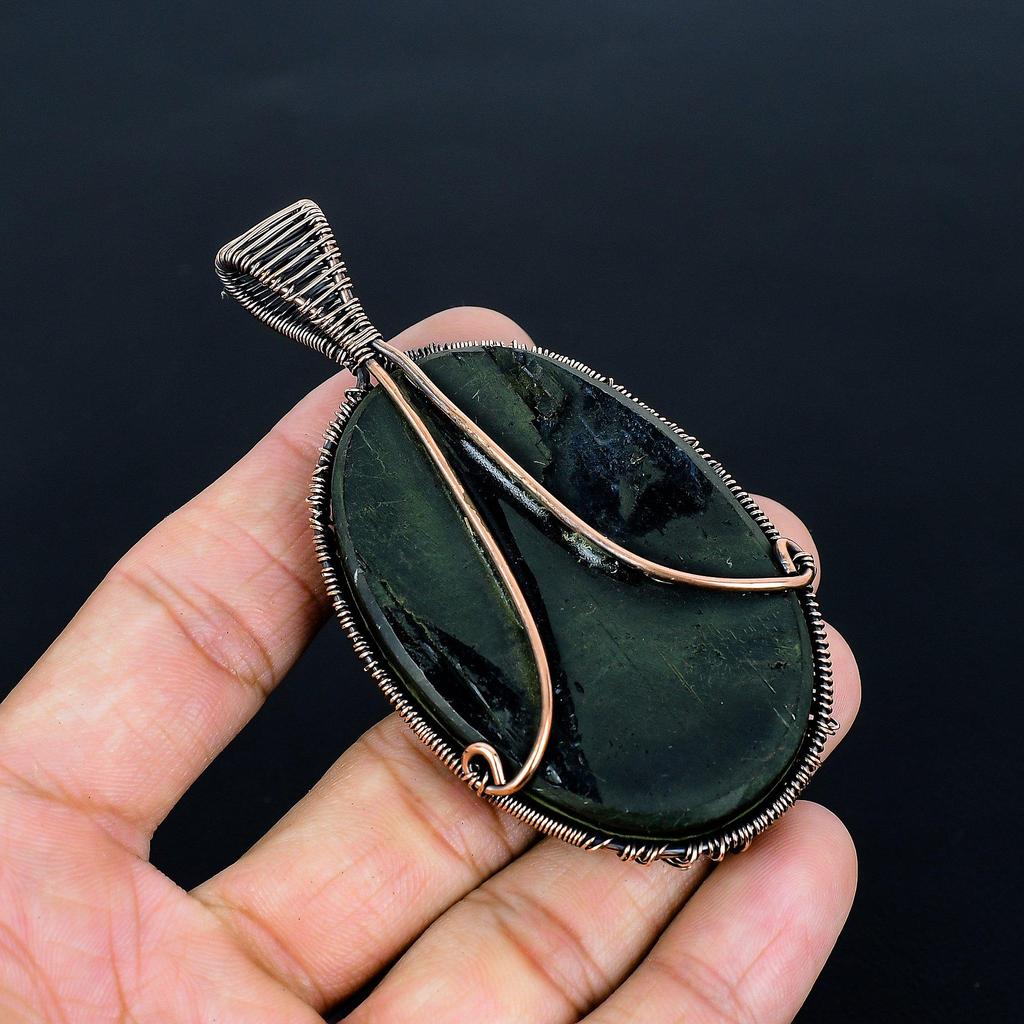 Tree Of Life Black Tourmaline Pendant, 999 Copper Wire Wrap Pendant Gemstone Jewelry, Handmade Pendant Amazing Jewelry, Gift For Her