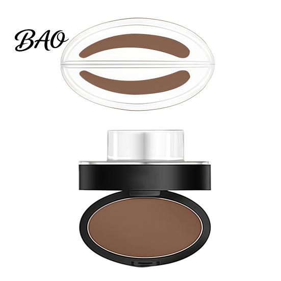 Timbro in Polvere per Sopracciglia a Prova di Sudore & Polvere per Sopracciglia, Sigillante Potente Waterproof a Lunga Tenuta Kit da Viaggio con Specchio, Strumenti per il Trucco Occhi per Donne