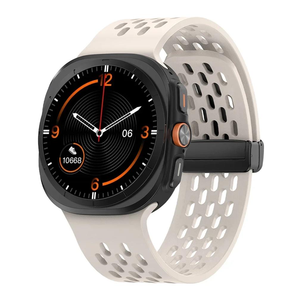 Magnetic Silicone Strap for Samsung Galaxy Watch Ultra 47mm No Gaps Sport Band Correa Bracelet For Galaxy Ultra 47 Mm Watchband