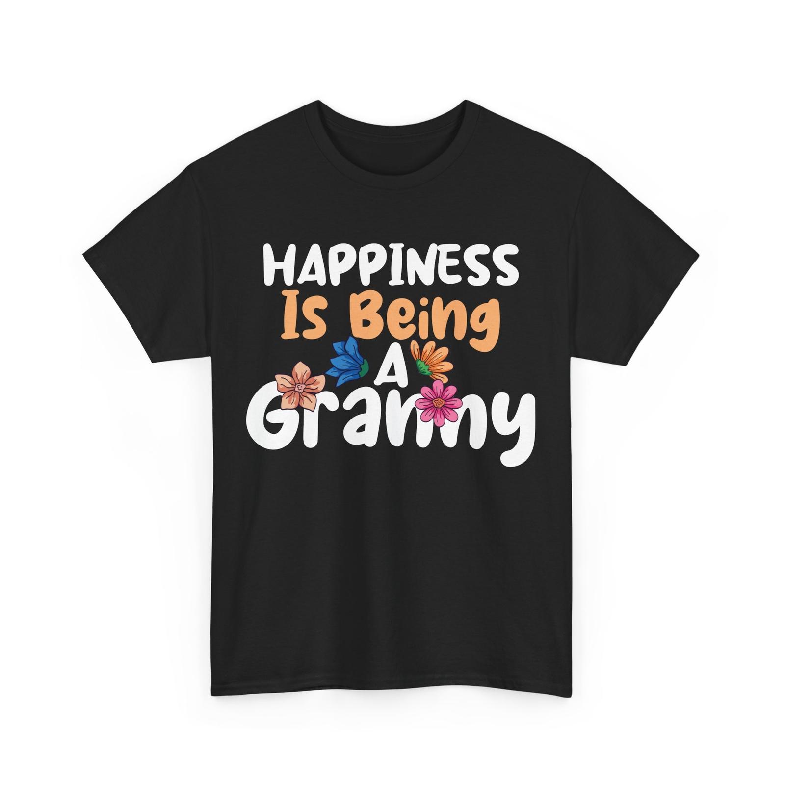 Grandma Shirt, Happiness Is Being A Granny Grandmother Floral Cute T-shirt XXXXL
