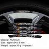 4pc Aluminium LIMITED EDITION Emblem Car Wheel Hub Stickers Decal Tire Rim Decorative Strips Auto Exterior Universal Accessories