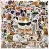 100Pcs Cute Funny Cat Meme Animals Graffiti Stickers Phone Guitar Laptop Notebook Suitcase Cup Waterproof Sticker Kids Toy