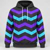 Herren Kapuzenpullover mit Grafikstreifen 3D-Druck Polyester Langarm Lässiger Hoodie Pullover mit Kordelzug und Fronttasche