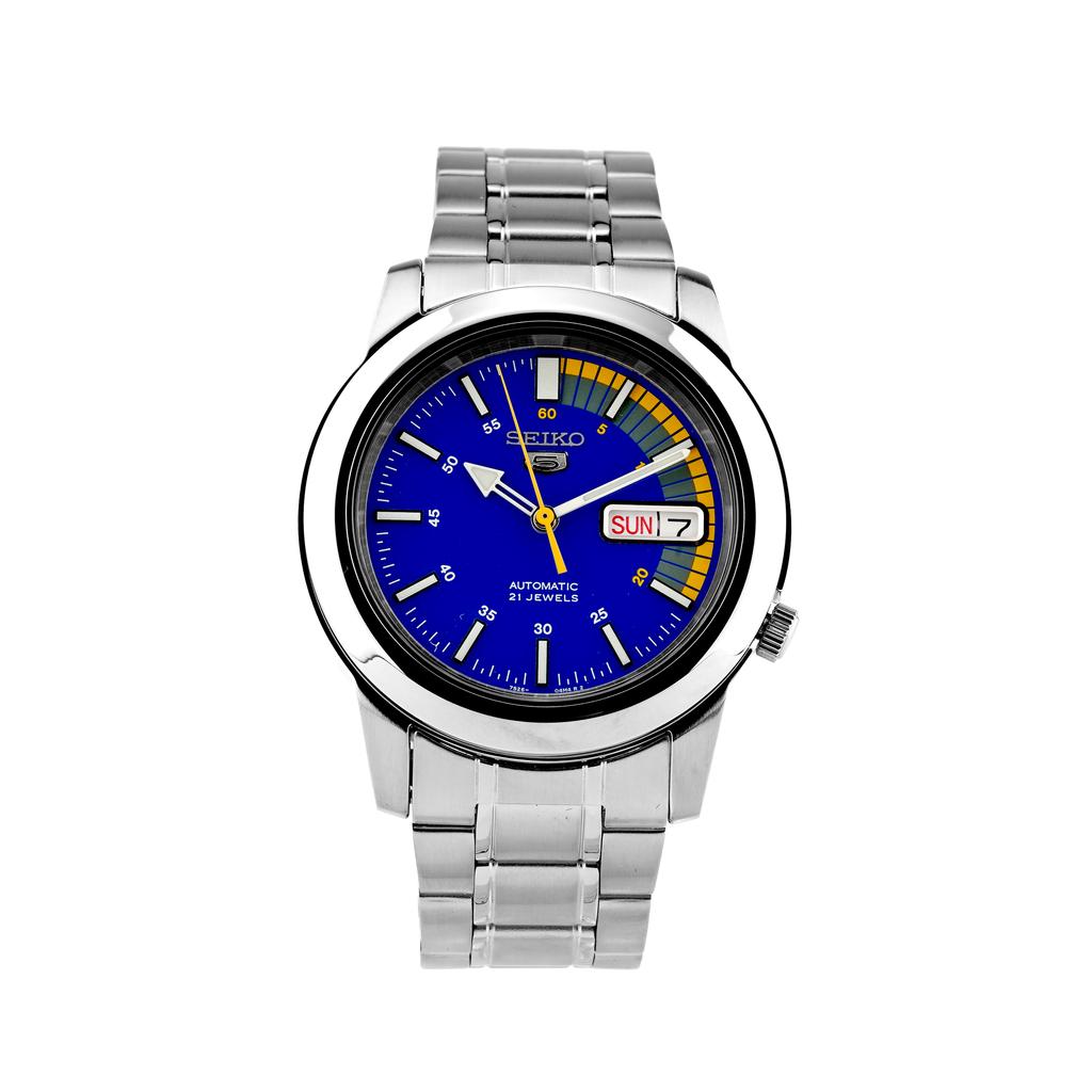 Seiko 55 Series 30M Waterproof Automatic Mechanical Movement Stainless Steel Watch Men watches Blue SNKK27