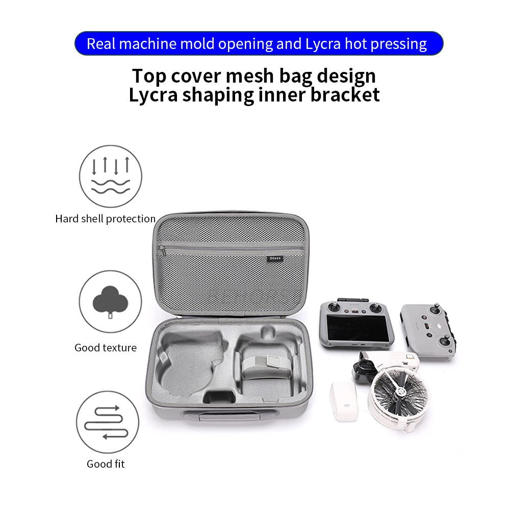 

Hard Shell PU Storage Bag For DJI Flip RC 2/RC N3 Remote Control Standard Portable Carrying Case For DJI FLIP Drone Accessories сірий