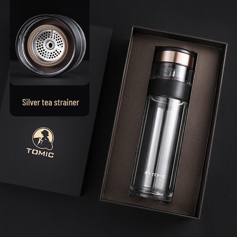 Temake 340ML Double-Wall Glass Tea Infuser Bottle