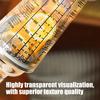 Clear Glass Mixing Cup with Liquid Scale, Metal Look Lid and Service Counter Use for Beverage Making Tasks Daily