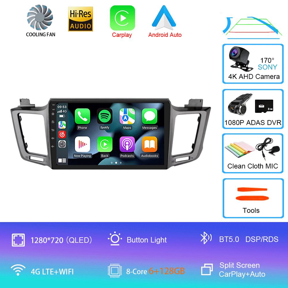 Android 14 For Toyota RAV4 RAV 4 2012-2018 Car Radio Multimedia Video Player Year QLED DSP GPS SIM 4G Navigation Audio 2din
