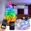 Portable USB RGBIC Fairy LED String Lights Smart Bluetooth Outdoor Night Party Camping Led Twinkle Atmosphere Decoration Lamp 5v