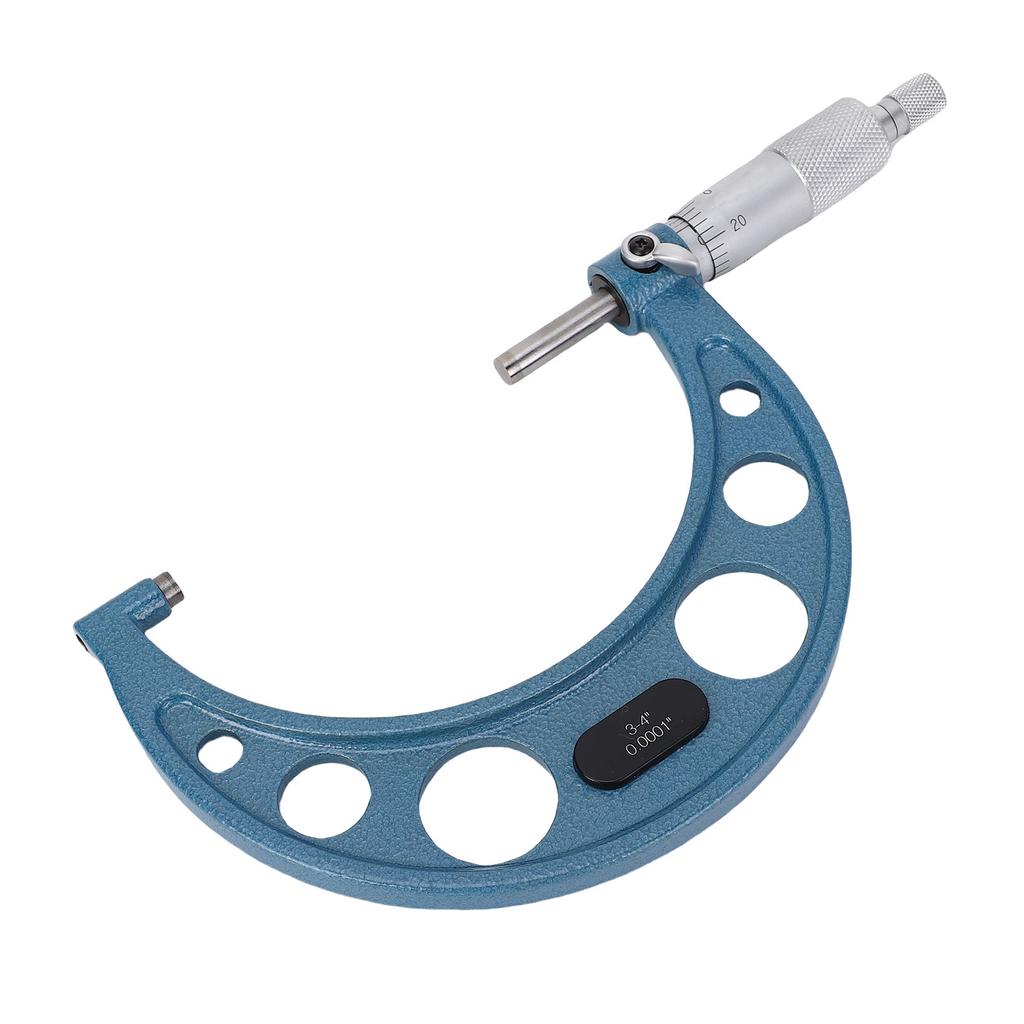 Outside Micrometer Set 0.0001in Accuracy 3 To 4in Measuring Range Machinist Micrometer for Length Diameter Thickness