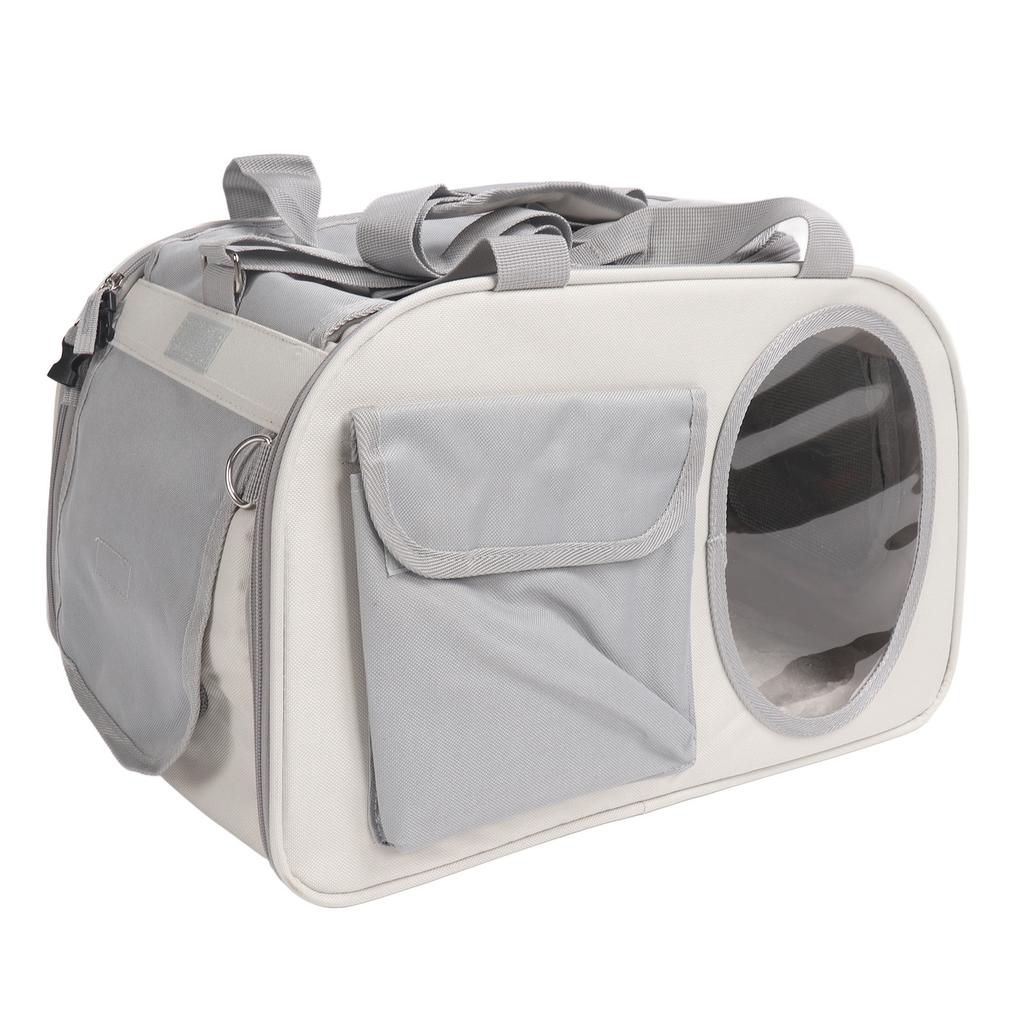 Transportor pentru Pisici Capacitate Mare Respirabil Pânză Oxford Portabil cu Laturi Moi pentru Exterior