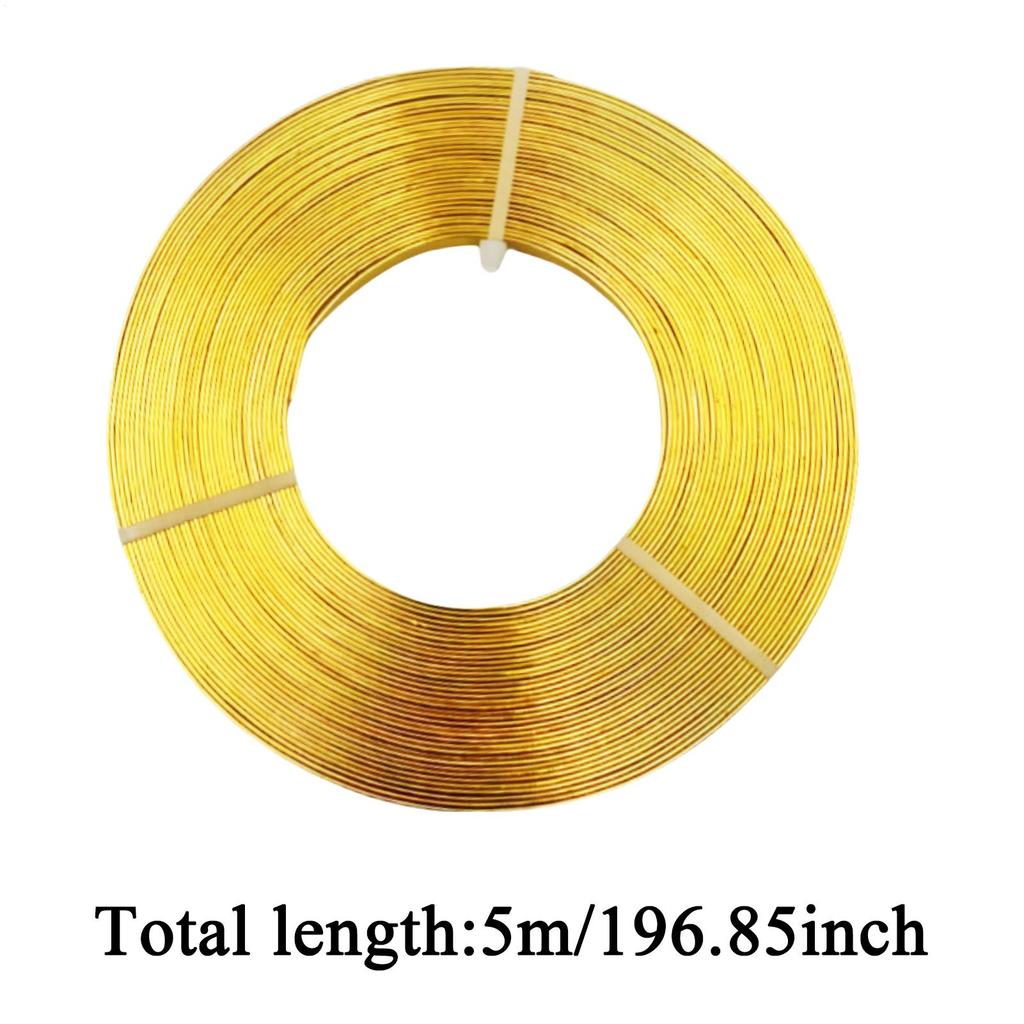 Aluminiumdraht für Bastelarbeiten Flexibler Flacher Farbiger Aluminium-Basteldraht Kabel Bastelbedarf für Gartenarbeit Modellbau Heimdeko