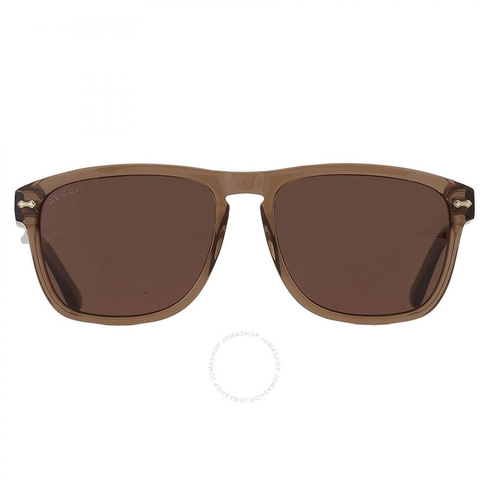 

Gucci Коричневые прямоугольные мужские солнцезащитные очки GG0911S 002 58
