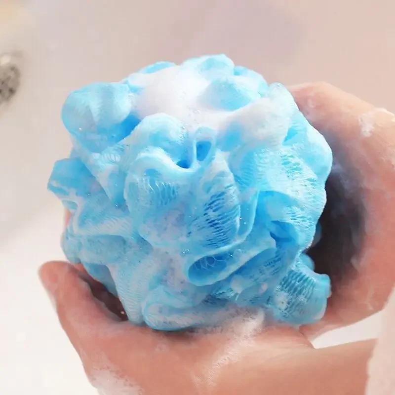 10 color random bubble shower gel exfoliating foam sponge mesh eyeball random color