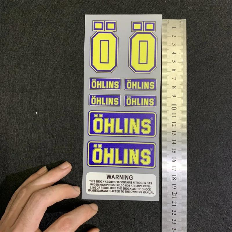 

Motorbike Sticker Helmet Sticker Scooter Sponsor Shock Absorber Refit Sticker Decorative Decal Reflective Waterproof for OHLINS B