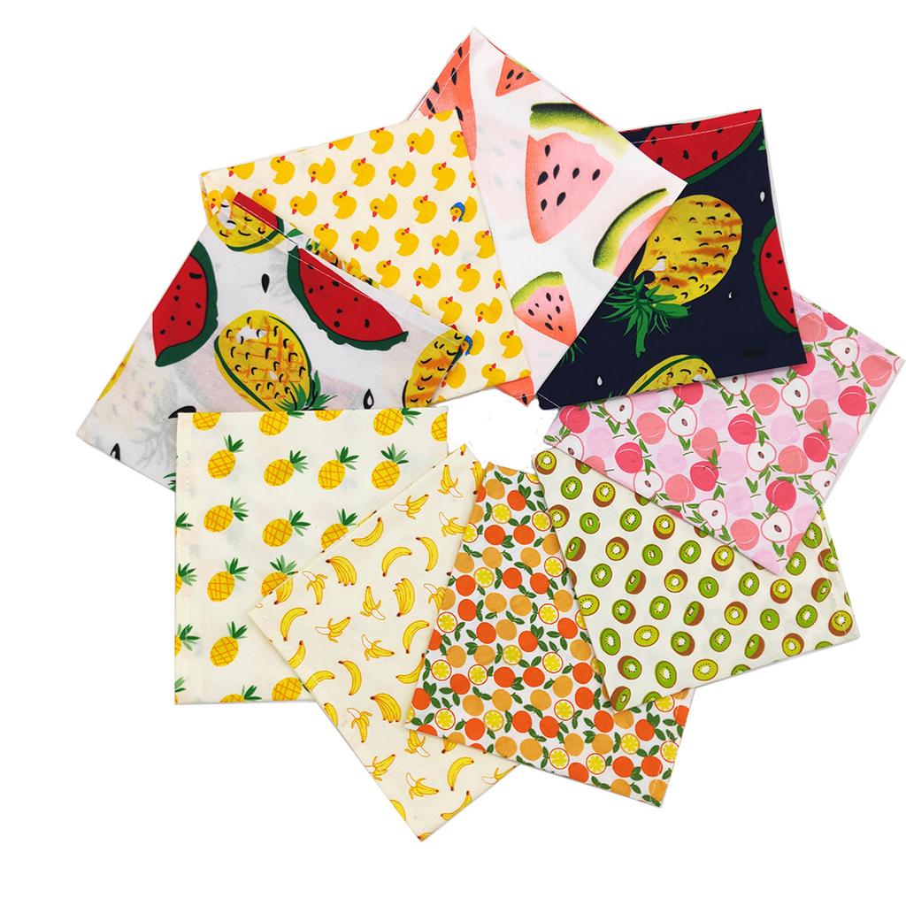 5/10pcs Spring Summer Flowers Fruits Dog Puppy Pet Cat Bandana Scarf Handkercheifs Pet Grooming Supplies Accessories