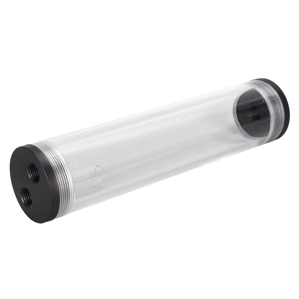 Water Cooling Reservoir 210mm 8.3in Length Acrylic Plastic Material 3 Holes G1 4in Thread Low Noise PC Cooling Tank