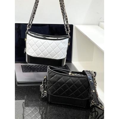 Bolso bandolera de moda para mujer, pequeño, con fragancia, con rejilla y doble cadena, versátil, para ir al trabajo, para negocios y WeChat.