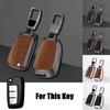 Zinc Alloy Leather Car Smart Key Fob Case Cover Bag For Nissan Rogue 2014-2019