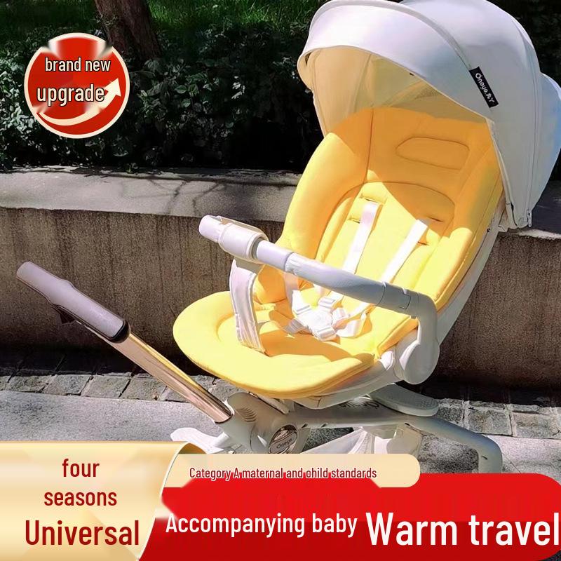 Stroller Spine Support Cushion: Thick Padded Baby Seat for High Chairs, All-Season Comfort